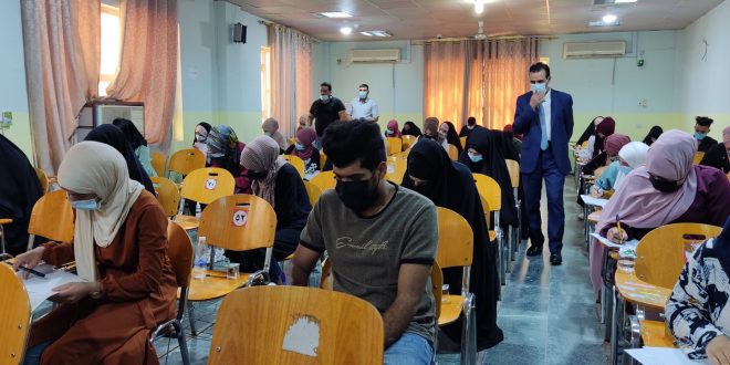 انتهاء الامتحانات النهائية ( الحضورية والالكترونية ) للفصل الدراسي الثاني ٢٠٢٠-٢٠٢١( الدور الاول )في اقسام كلية التربية الاساسية كافة بنجاح فائق النظير